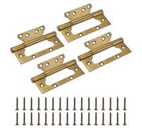 sourcing map 4 bisagras de puerta sin mortaja, bisagras de acero inoxidable de 5 x 2.2 pulgadas con tornillos de montaje, bisagras de puerta con rodamiento de bolas para puertas interiores y