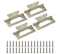 sourcing map 4 bisagras de puerta sin mortaja, bisagras de acero inoxidable de 5 x 2.2 pulgadas con tornillos de montaje, bisagras de puerta con rodamiento de bolas para puertas interiores y