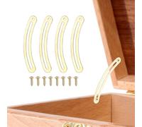 sourcing map 4 bisagras de soporte de tapa, bisagras de hierro de 2.6 pulgadas con tornillos para armario, caja, armario y estantes de almacenamiento, tono dorado