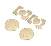 sourcing map 4 bridas divididas de pared, 115/90 mm OD autoadhesivas, placas de escudo ABS redondas de fontanería para grifo de tubería de agua de 52 mm de diámetro, accesorios de decoración de