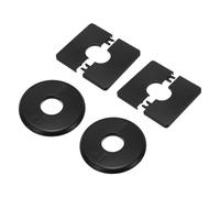 sourcing map 4 bridas divididas de pared, 85/86 mm de diámetro exterior autoadhesivas, placas de escudo ABS redondas de fontanería para grifo de tubería de agua de 28 mm de diámetro, accesorios de