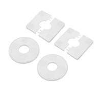 sourcing map 4 bridas divididas de pared, 85/86 mm de diámetro exterior autoadhesivas, placas de escudo ABS redondas de fontanería para grifo de tubería de agua de 28 mm de diámetro, accesorios de