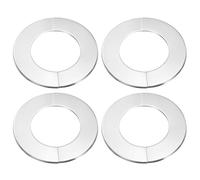 sourcing map 4 bridas divididas de pared de 81 mm, de acero inoxidable, redondas, autoadhesivas, para techo, baño, cocina, inodoro