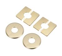 sourcing map 4 bridas divididas de pared, placas autoadhesivas de 95/86 mm de diámetro exterior de ABS, hebillas redondas de cubierta de fontanería para grifo de tubería de agua de 34 mm de diámetro