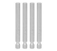 sourcing map 4 brocas de cabeza hexagonal de 1/4 pulgadas SAE de 1/4 pulgadas, vástago hexagonal de 3 pulgadas de longitud, destornillador de impacto magnético de acero S2, broca de destornillador