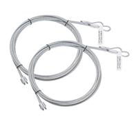 sourcing map 4 cables de 2,5 m para puerta de garaje, 3 mm de diámetro, cable de resorte de torsión, acero galvanizado