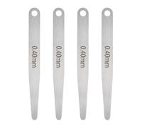 sourcing map 4 calibradores métricos de grosor de 0,4 mm, calibre ovalado de una sola hoja, herramienta de medición de huecos de acero inoxidable 304, herramienta de medición para válvula de