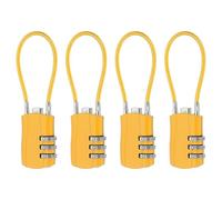 sourcing map 4 candados de viaje para equipaje, cerradura de combinación de cable de 3 dígitos, cuerpo de 30 mm de ancho con cable de 13,5 cm de largo para maleta, armarios, vallas pequeñas, gimnasio