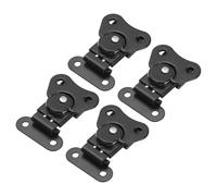 sourcing map 4 cierres de mariposa giratorios, 1.97 pulgadas de aleación con resorte, abrazadera de palanca de cierre de mariposa para maletas, maletas, caja de madera, color negro