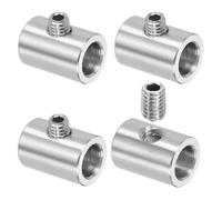 sourcing map 4 clips de cuerda de alambre, 9 mm de diámetro interior, 14 mm de diámetro exterior, abrazaderas de cable de bloqueo de un solo agujero, cierres seguros de acero inoxidable 304 con