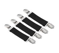 sourcing map 4 clips elásticos para sombreros, manoplas de viaje, clips de cincha para la espalda para mujer, chal, cárdigan, suéter, bufanda, color negro