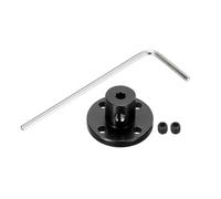 sourcing map 4 conectores de acoplamiento de brida de 3 mm, guía rígida, modelo acoplador, accesorios de eje con mini llave hexagonal y tornillo de fijación para motores de modelo RC DIY, color negro