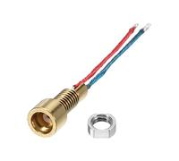 sourcing map 4 conectores de cable hembra MMCX, rosca de 2,8 mm MMCX para auriculares, adaptador de enchufe de audio con tuerca de cable, enchufe chapado en oro de 10,5 mm de alto con cable de 2 cm