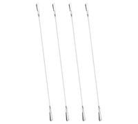 sourcing map 4 conectores de varilla de empuje con clip de metal, varilla roscada M2 de acero inoxidable 304 con clip de metal para aviones de ala fija RC para modelos de bricolaje, 345 mm