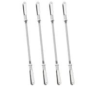 sourcing map 4 conectores de varilla de empuje con clip de metal, varilla roscada M3 de acero inoxidable 304 con clip de metal para aviones de ala fija RC de aviones, piezas de modelos de bricolaje