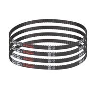 sourcing map 4 correas dentadas de goma 200XL 037 de 100 dientes, 0.35 pulgadas de ancho, 0.20 pulgadas de paso, correas mecánicas de repuesto