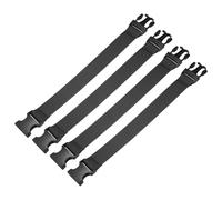 sourcing map 4 correas extensoras de riñonera, 35 x 3,2 cm, correa de extensión ajustable para bolsa de cinturón, extensión de riñonera para mochila, color negro