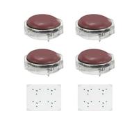 sourcing map 4 deslizadores autoadhesivos para muebles con clavos, almohadillas móviles para muebles, protectores de suelo para patas de silla para patas de madera de 0.75 a 1 pulgada para suelos de