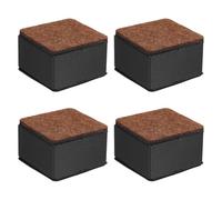 sourcing map 4 elevadores autoadhesivos para muebles, soportes cuadrados resistentes de 2.36 x 1.5 pulgadas, elevadores de mesa de acero al carbono con almohadillas de fieltro para silla, mesa, patas