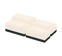 sourcing map 4 elevadores de cama, bloques de elevación cuadrados resistentes apilables a 1.9 pulgadas, elevadores de muebles de plástico para escritorio, silla, mesa, patas de sofá, lavadora, color