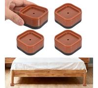 sourcing map 4 elevadores de muebles, elevadores de cama ajustables, altura de 1 capa, 3,5 cm, bloques de elevación cuadrados apilables para patas de mesa, escritorio, sofá, silla, mesa, armario