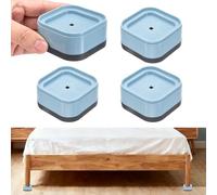 sourcing map 4 elevadores de muebles, elevadores de cama ajustables, altura de 1 capa, 3,5 cm, bloques de elevación cuadrados apilables para patas de mesa, escritorio, sofá, silla, mesa, armario