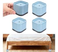 sourcing map 4 elevadores de muebles, elevadores de cama ajustables, altura de 2 capas de 6 cm, bloques de elevación cuadrados apilables para patas de mesa para escritorio, sofá, silla, mesa, armario