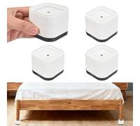 sourcing map 4 elevadores de muebles, elevadores de cama ajustables, altura de 2 capas de 6 cm, bloques de elevación cuadrados apilables para patas de mesa para escritorio, sofá, silla, mesa, armario