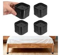 sourcing map 4 elevadores de muebles, elevadores de cama ajustables, altura de 2 capas de 6 cm, bloques de elevación cuadrados apilables para patas de mesa para escritorio, sofá, silla, mesa, armario