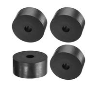 Sourcing Map 4 espaciadores de goma, 60 mm de diámetro exterior x 15 mm de diámetro interior x 30 mm de altura, espaciadores redondos antivibración
