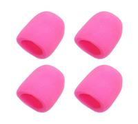 sourcing map 4 fundas de espuma para micrófono, 40 mm de diámetro interior, 10 mm de grosor, cubierta de espuma para la mayoría de micrófonos de mano, color rosa