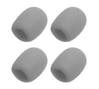 sourcing map 4 fundas de espuma para micrófono, 40 mm de diámetro interior y 10 mm de grosor, cubierta de espuma para la mayoría de micrófonos de mano, color gris