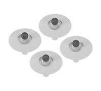sourcing map 4 fundas de silicona para tazas, 10 cm, tapas de taza de silicona suave con perilla acrílica, tapas reutilizables para tazas antipolvo y herméticas para té, café, bebida, taza de vidrio