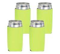 sourcing map 4 fundas enfriadoras de latas, fundas de neopreno aisladas de 12 onzas, fundas antideslizantes para latas de refrescos, soporte estándar para bebidas de cerveza y botellas de agua
