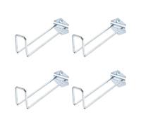 sourcing map 4 ganchos cuadrados de metal para tablero, ganchos de exhibición de exhibición resistentes de 8.1 pulgadas, estante cuadrado para tableros de clavijas espaciados de 3/8 pulgadas, gancho