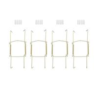 sourcing map 4 ganchos para platos, 15,2 cm, tipo U, chapados en zinc, invisibles, para platos decorativos, color dorado