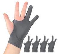 sourcing map 4 guantes de dibujo de artista, guantes transpirables para pintura gráfica con dos dedos para dibujo gráfico derecho e izquierdo, tableta digital, dibujo de papel (talla L), color gris