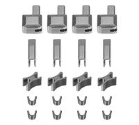 sourcing map 4 Juegos Cremallera Reparación Kits, #5 Retenedor Caja y Inserción Pasador, Superior e Inferior Tope, Deslizador Retenedor para Bolsa Abrigo Cremallera Reemplazo, Metálico Negro