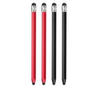 sourcing map 4 lápices capacitivos para pantallas táctiles, lápiz capacitivo universal 2 en 1, sensibilidad de precisión, negro y rojo, 2 unidades
