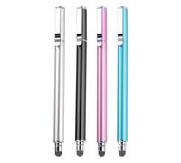 sourcing map 4 lápices capacitivos universales para pantallas táctiles, sensibilidad para teléfono, tablet, dispositivo de pantalla táctil, negro, rosa, plateado y azul
