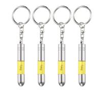 sourcing map 4 llaveros antiestáticos para coche, herramienta ESD, herramienta ESD, removedor de descarga de electricidad, llaveros para puerta de coche, casa, color amarillo