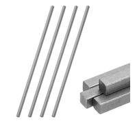 sourcing map 4 llaves cuadradas de acero de 1/4 x 1/4 x 11.8 pulgadas, barra de acero cuadrada estirada en frío 45#, barras de metal de precisión para llaveros, soporte estructural mecánico