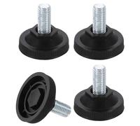 sourcing map 4 niveladores de patas de muebles de rosca M10, patas de mesa de nivelación ajustables de 37 x 20 mm, nivelación de deslizamiento de muebles con rosca para patas de silla, taburete, color