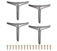 sourcing map 4 patas de metal para muebles, patas triangulares resistentes de 6 pulgadas para muebles, patas de tocador de repuesto para cama, mesa, armario, silla de sofá (negro pistola)