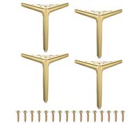 sourcing map 4 patas de metal para muebles, patas triangulares resistentes de 7 pulgadas para muebles, patas de tocador de repuesto para cama, mesa, armario, silla de sofá (oro cepillado)