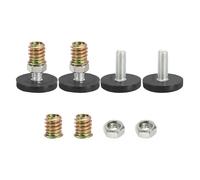 sourcing map 4 patas de nivelación ajustables para muebles, niveladores de patas de muebles M8 x 22 mm, almohadilla ajustable roscada para mesas, sillas, armarios, elevadores de sofá, 30 mm de ancho