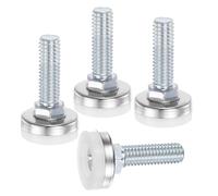sourcing map 4 patas niveladoras de muebles, niveladores de patas de metal ajustables de 3/20.3 cm-40.6 x 1.3 cm x 2.5 cm, niveladores de patas de mesa roscados antideslizantes para sofá, silla