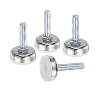 sourcing map 4 patas niveladoras de muebles, niveladores de patas de metal ajustables de 3/20.3 cm-40.6 x 2.0 cm x 3.6 cm, con rosca antideslizante para sofá, silla, armario, mesa