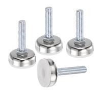 sourcing map 4 patas niveladoras de muebles, niveladores de patas de metal ajustables de 3/20.3 cm-40.6 x 2.5 cm x 3.6 cm, con rosca antideslizante para sofá, silla, armario, mesa