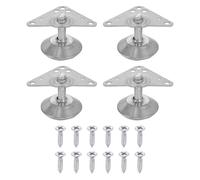 sourcing map 4 patas niveladoras de muebles, niveladores de patas de metal ajustables, niveladores de patas de mesa resistentes con placas triangulares para sofá, silla, armario, mesa (40 x 25 x 38 mm